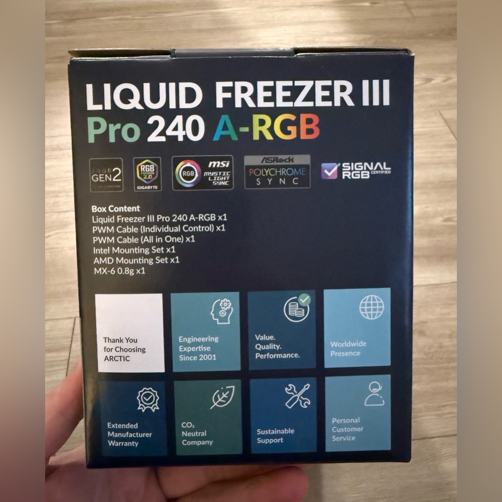 Arctic Liquid Freezer III Pro 240 A-RGB CPU Cooler - Black - Picture 3 of 15